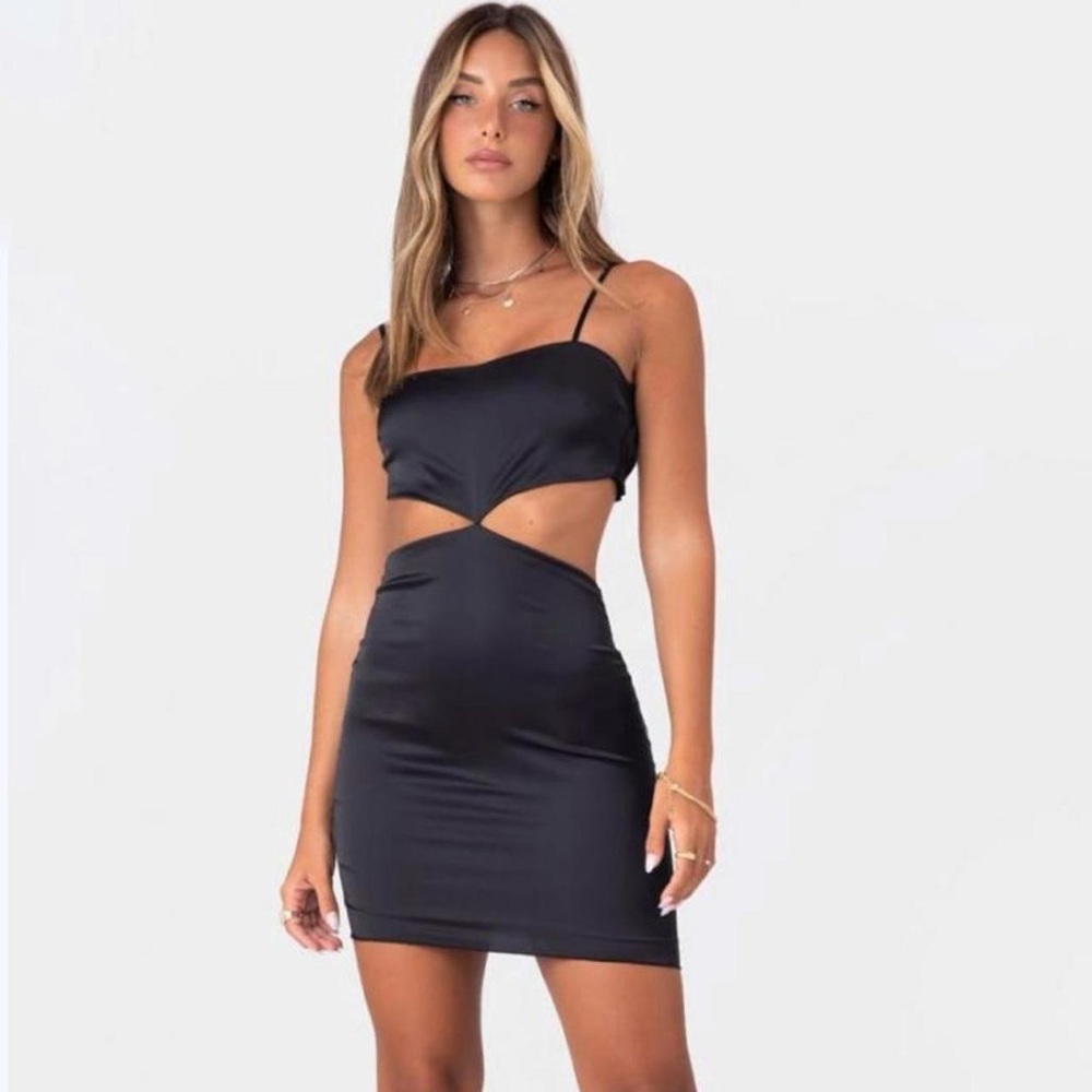 Black cutout mini dress ADIKA